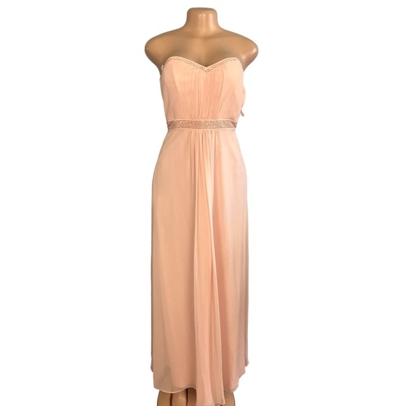 Ted Baker Pastel Pink Silk Strapless Gown - Picture 1 of 9